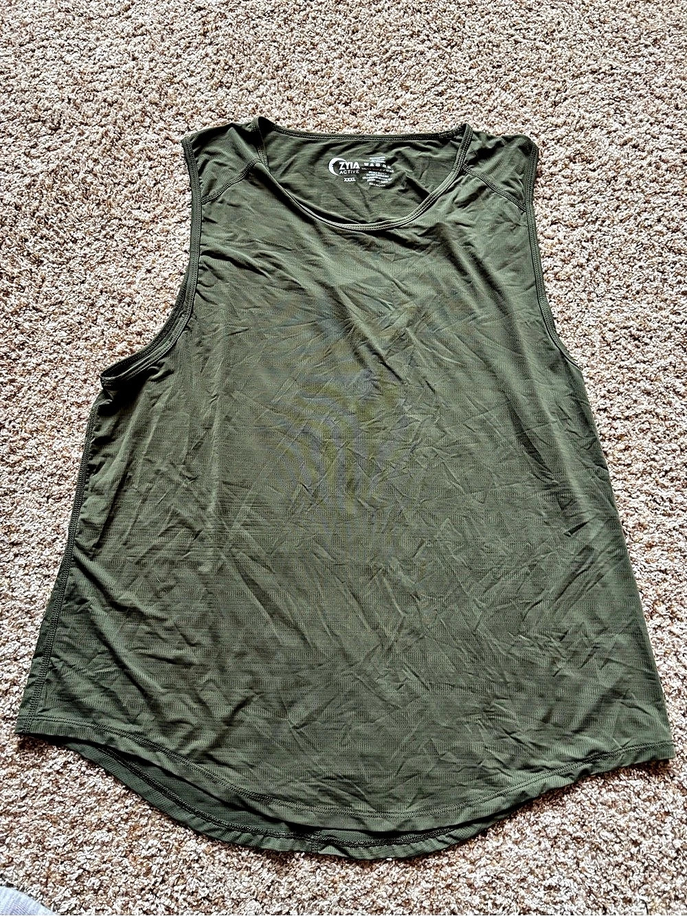 Zyia Active Horizon Muscle Tank Olive XXXL